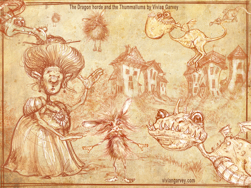The Dragon horde and the Thummallums by Vivian Garvey