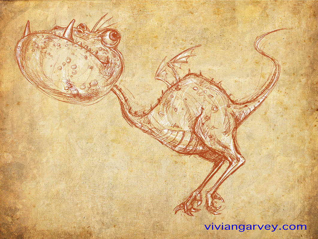 The Dragon Horde and the Thummallums by Vivian Gavrey,  Dragon drawing