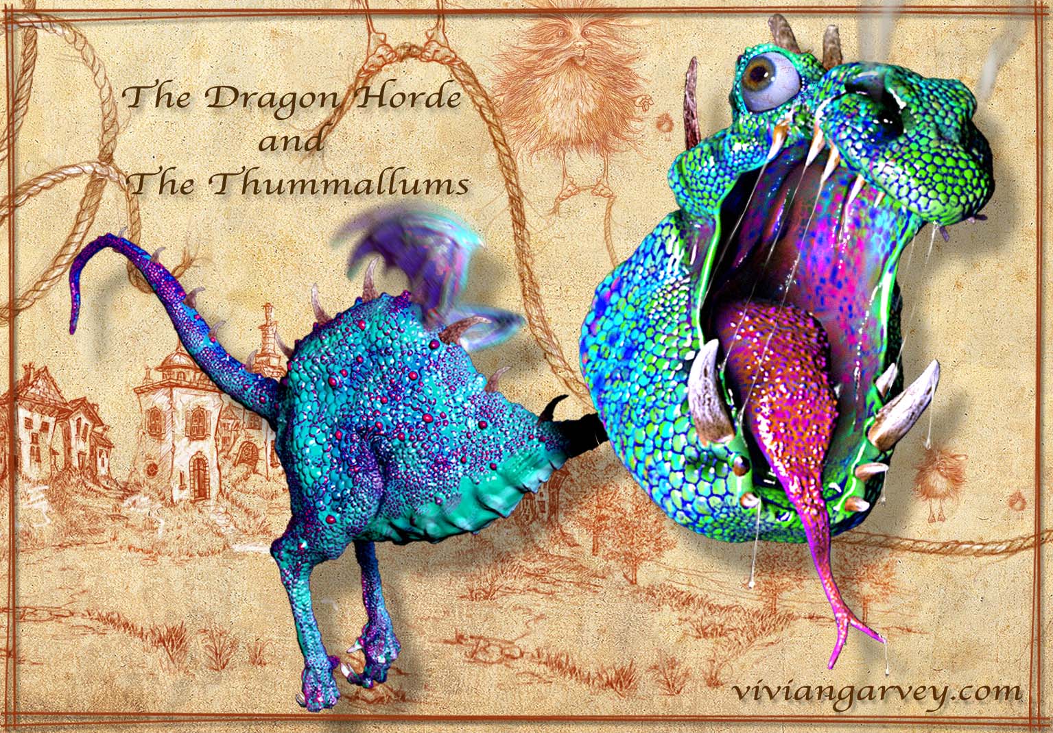 A Dragon From The Dragon Horde and the Thummallums by Vivian Garvey