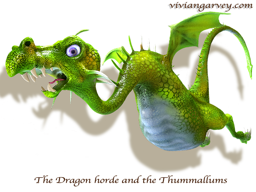 The Dragon Horde and the Thummallums,  an exciteing interactive children's picture book app by Vivian Gavrey