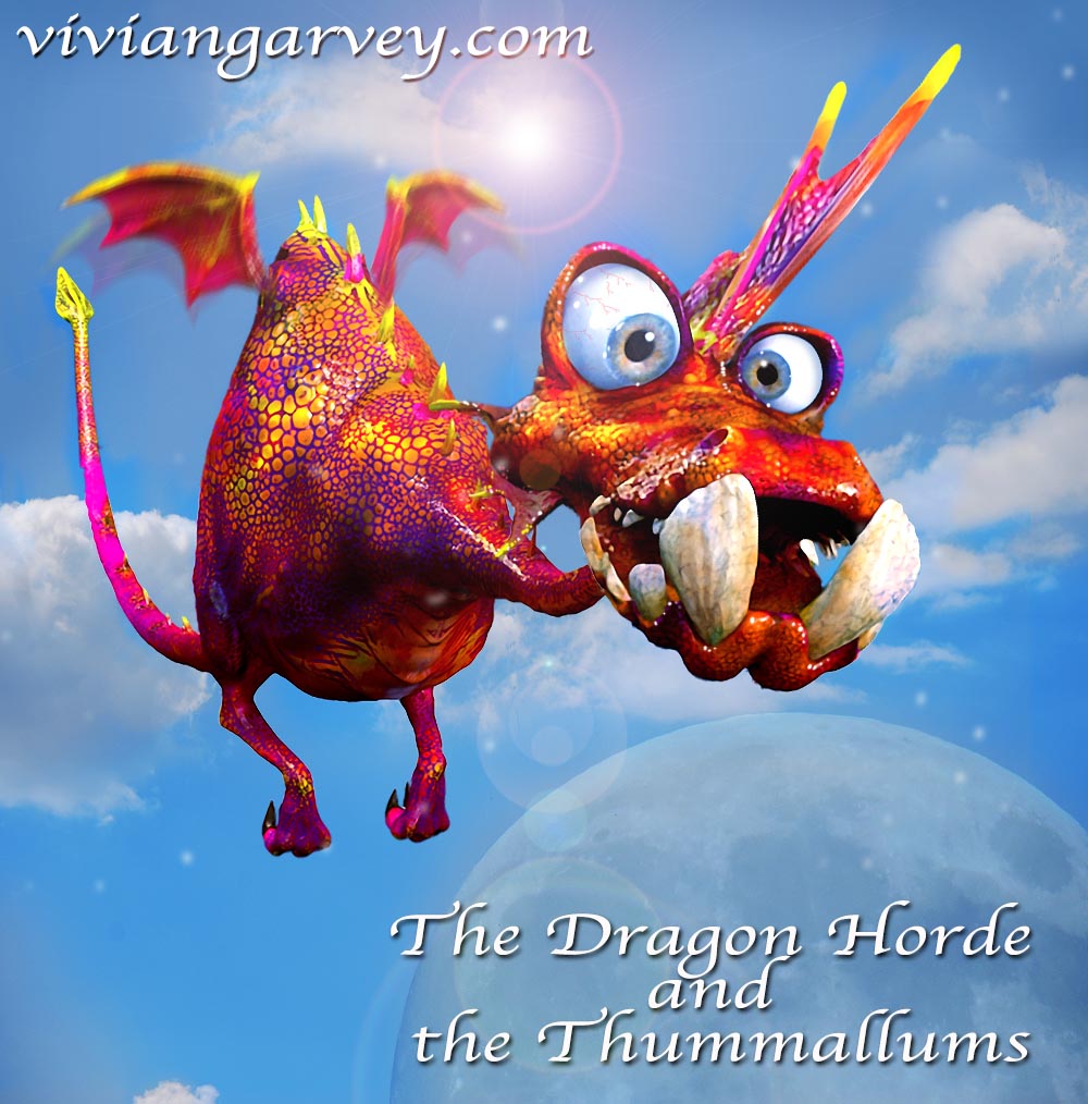A Dragon From The Dragon Horde and the Thummallums, an interactive children's book app by Vivian Garvey