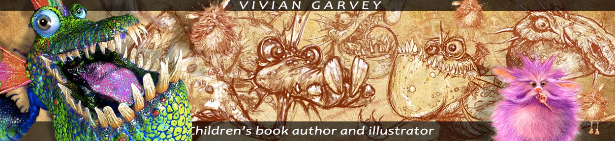 Vivian Gavrey children's book author and illustrator, Main Dragon Logo